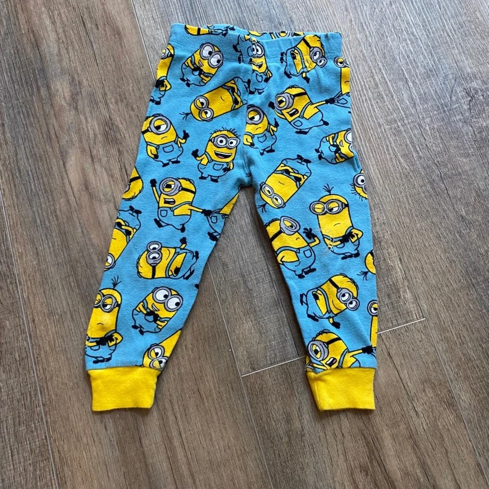 Carters Toddler Boys Pajama Bottoms Lot 4pc‎ Minions Star Wars Dragons 2T, Sleep